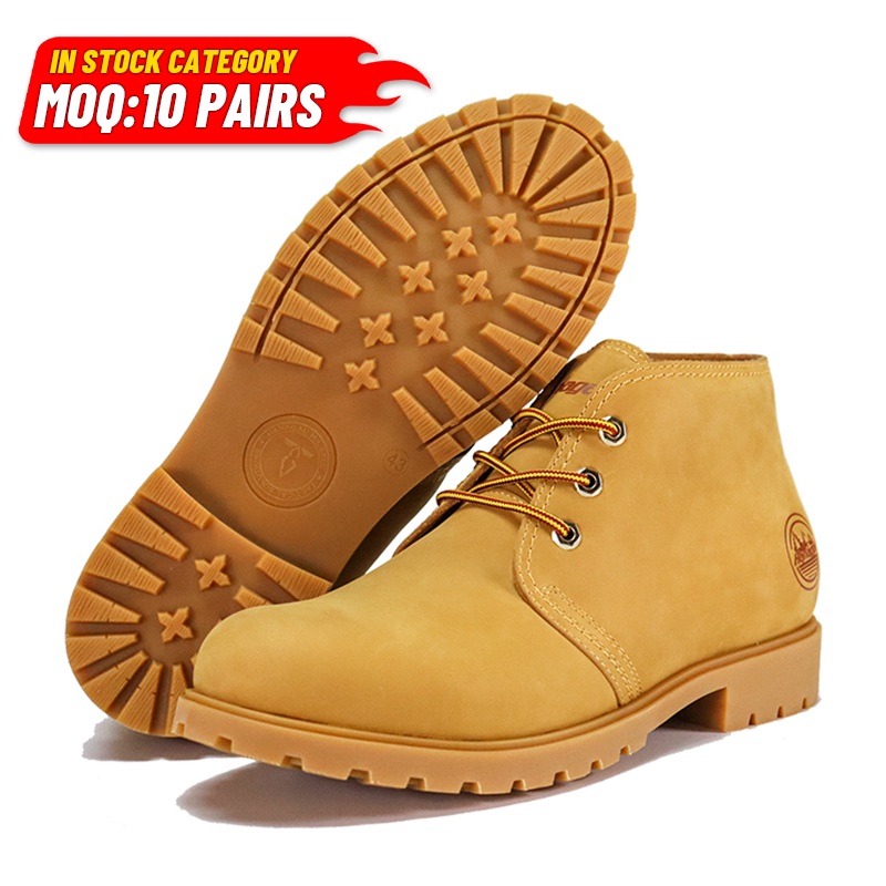 Botas casuales cómodas de cuero nobuck de goma